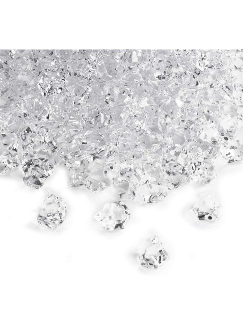 New 3 Pound Bag Clear Fake Ice Cubes Acrylic Rock Diamond Crystals